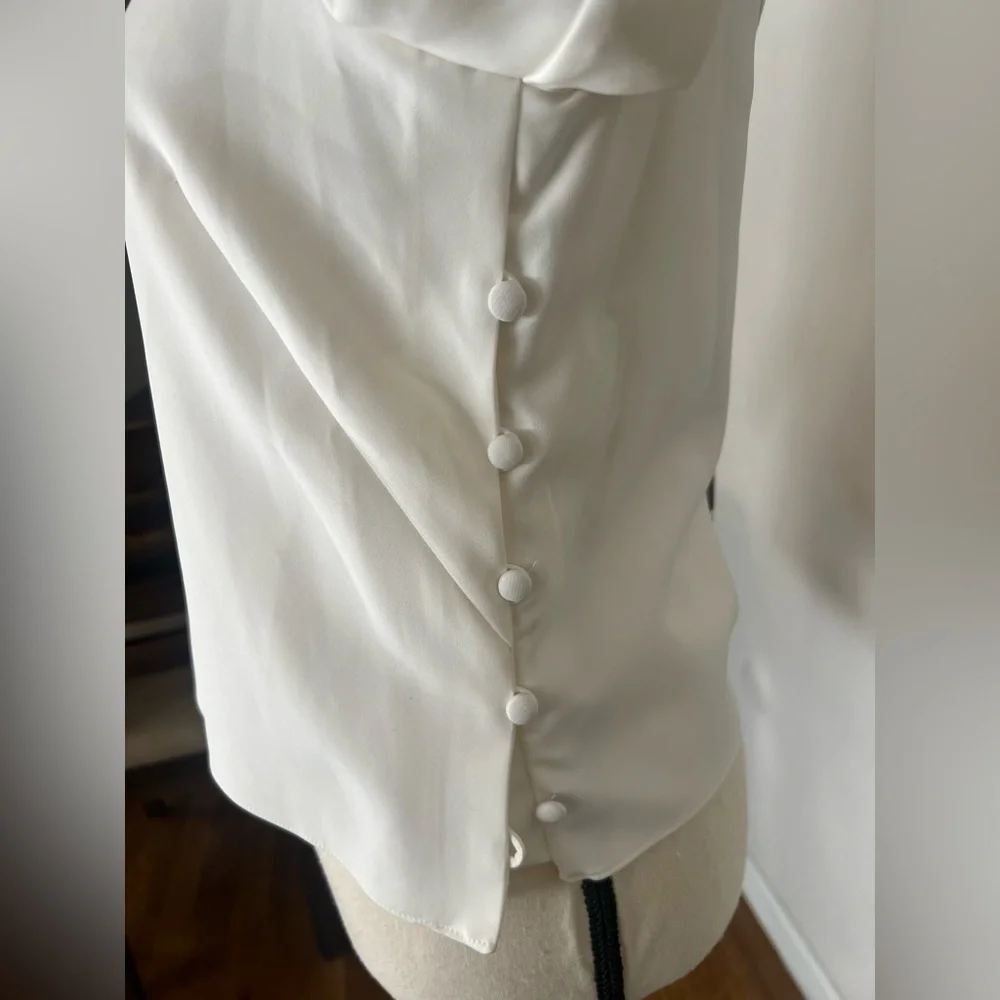 Milly Cream Ruffle Sleeve Blouse